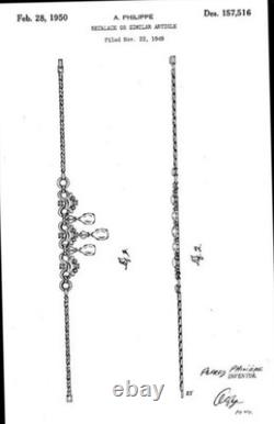 Vintage C1949 Trifari Alfred Philippe Claire De Lune Moonstone Necklace Clips