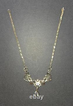 Vintage C1949 Trifari Alfred Philippe Claire De Lune Moonstone Ruby Necklace