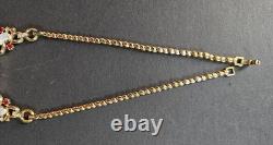 Vintage C1949 Trifari Alfred Philippe Claire De Lune Moonstone Ruby Necklace