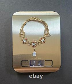 Vintage C1949 Trifari Alfred Philippe Claire De Lune Moonstone Ruby Necklace