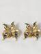 Vintage CROWN TRIFARI ALFRED PHILIPPE Rhinestone BUTTERFLY Clip on Earrings