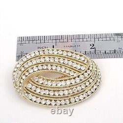 Vintage CROWN TRIFARI Alfred Philippe Design Patent Pave Loop Rhinestone Brooch
