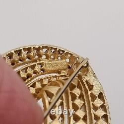 Vintage CROWN TRIFARI Alfred Philippe Design Patent Pave Loop Rhinestone Brooch