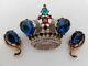 Vintage CROWN TRIFARI Alfred Philippe Jewels of India Crown Brooch Earrings