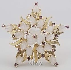 Vintage CROWN TRIFARI Alfred Philippe Moonglow Star Acorn Fruit Salad Pin Brooch