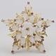 Vintage CROWN TRIFARI Alfred Philippe Moonglow Star Acorn Fruit Salad Pin Brooch