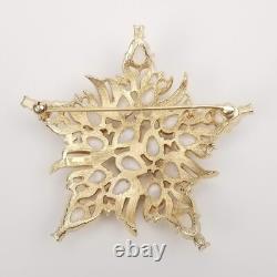 Vintage CROWN TRIFARI Alfred Philippe Moonglow Star Acorn Fruit Salad Pin Brooch