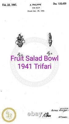 Vintage CROWN TRIFARI Alfred Philippe Moonglow Star Acorn Fruit Salad Pin Brooch