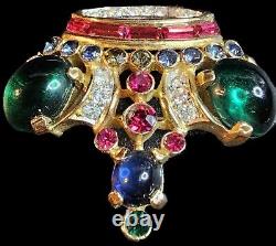 Vintage CROWN TRIFARI Alfred Philippe Rhinestone Crown Pin Brooch