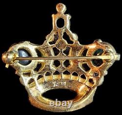 Vintage CROWN TRIFARI Alfred Philippe Rhinestone Crown Pin Brooch