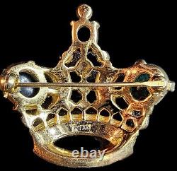 Vintage CROWN TRIFARI Alfred Philippe Rhinestone Crown Pin Brooch
