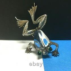 Vintage CROWN TRIFARI Jelly Belly FROG BROOCH Alfred Philippe Sterling XX108Zo