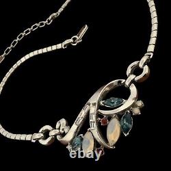 Vintage CROWN TRIFARI? PAT PEND? Fruit Salad ALFRED PHILIPPE Navette NECKLACE