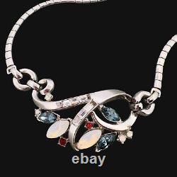 Vintage CROWN TRIFARI? PAT PEND? Fruit Salad ALFRED PHILIPPE Navette NECKLACE