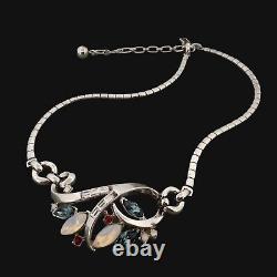 Vintage CROWN TRIFARI? PAT PEND? Fruit Salad ALFRED PHILIPPE Navette NECKLACE