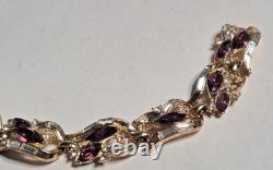 Vintage CROWN TRIFARI Purple Rhinestone ALFRED PHILIPPE Set