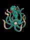 Vintage Crown TRIFARI Alfred Philippe Under The Sea Collection Octopus Brooch