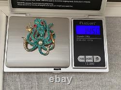 Vintage Crown TRIFARI Alfred Philippe Under The Sea Collection Octopus Brooch