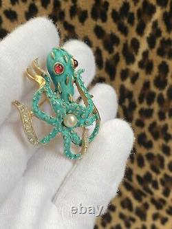Vintage Crown TRIFARI Alfred Philippe Under The Sea Collection Octopus Brooch