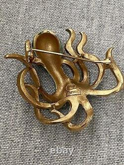 Vintage Crown TRIFARI Alfred Philippe Under The Sea Collection Octopus Brooch