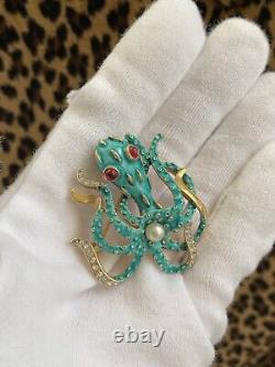 Vintage Crown TRIFARI Alfred Philippe Under The Sea Collection Octopus Brooch