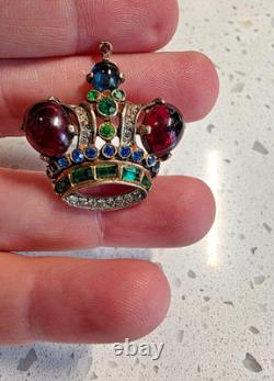Vintage Crown Trifari 1944 Alfred Philippe Crown Brooch #137542