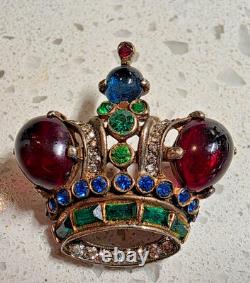 Vintage Crown Trifari 1944 Alfred Philippe Crown Brooch #137542