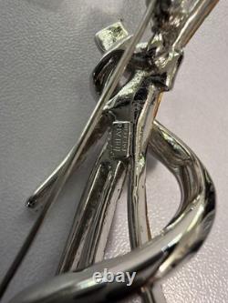Vintage Crown Trifari 1949 Meteor Brooch Alfred Philippe 155212 Silver Rhodium