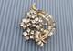 Vintage Crown Trifari Alfred Philippe 1950 Gold tone Rhinestone Brooch