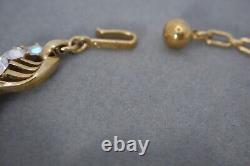 Vintage Crown Trifari Alfred Philippe Ab Rhinestone Gold Tone Necklace Bracelet