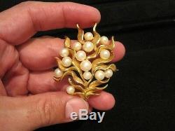 Vintage Crown Trifari Alfred Philippe Abstract Pearl Brooch Pin Rare