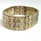 Vintage Crown Trifari Alfred Philippe Articulated Tank Bracelet Gold Tone Signed