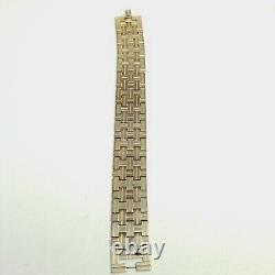 Vintage Crown Trifari Alfred Philippe Articulated Tank Bracelet Gold Tone Signed