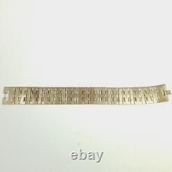 Vintage Crown Trifari Alfred Philippe Articulated Tank Bracelet Gold Tone Signed