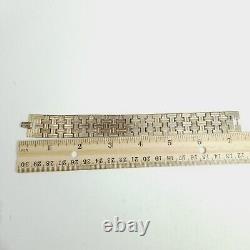 Vintage Crown Trifari Alfred Philippe Articulated Tank Bracelet Gold Tone Signed
