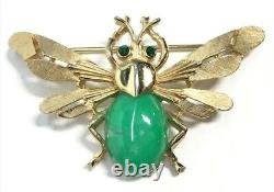 Vintage Crown Trifari Alfred Philippe Bee Insect Jelly Belly Brooch