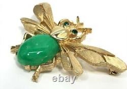 Vintage Crown Trifari Alfred Philippe Bee Insect Jelly Belly Brooch