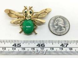 Vintage Crown Trifari Alfred Philippe Bee Insect Jelly Belly Brooch