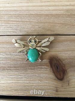 Vintage Crown Trifari Alfred Philippe Bee Insect Jelly Belly Brooch