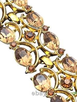Vintage Crown Trifari Alfred Philippe Crystal Bracelet 7 Inch