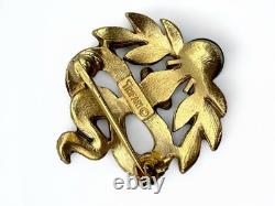 Vintage Crown Trifari Alfred Philippe Garden Of Eden Snake Enamel Brooch Pin