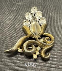 Vintage Crown Trifari Alfred Philippe Grape Cluster Brooch Articulated Dangle