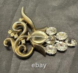 Vintage Crown Trifari Alfred Philippe Grape Cluster Brooch Articulated Dangle