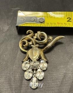 Vintage Crown Trifari Alfred Philippe Grape Cluster Brooch Articulated Dangle