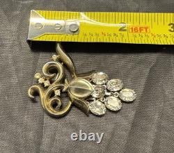Vintage Crown Trifari Alfred Philippe Grape Cluster Brooch Articulated Dangle