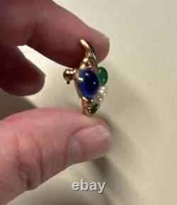 Vintage Crown Trifari Alfred Philippe Jelly Belly L'Orient Enamel Crown Brooch