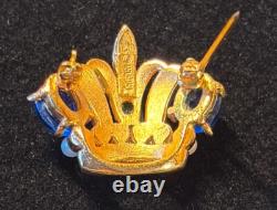 Vintage Crown Trifari Alfred Philippe Jelly Belly L'Orient Enamel Crown Brooch