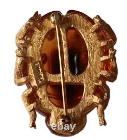 Vintage Crown Trifari Alfred Philippe Lucite Lady Bug Brooch/Pin Pre-Owned Rare