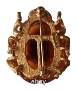 Vintage Crown Trifari Alfred Philippe Lucite Lady Bug Brooch/Pin Pre-Owned Rare