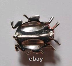 Vintage Crown Trifari Alfred Philippe Ming Chinese Enamel Pave Bug Brooch